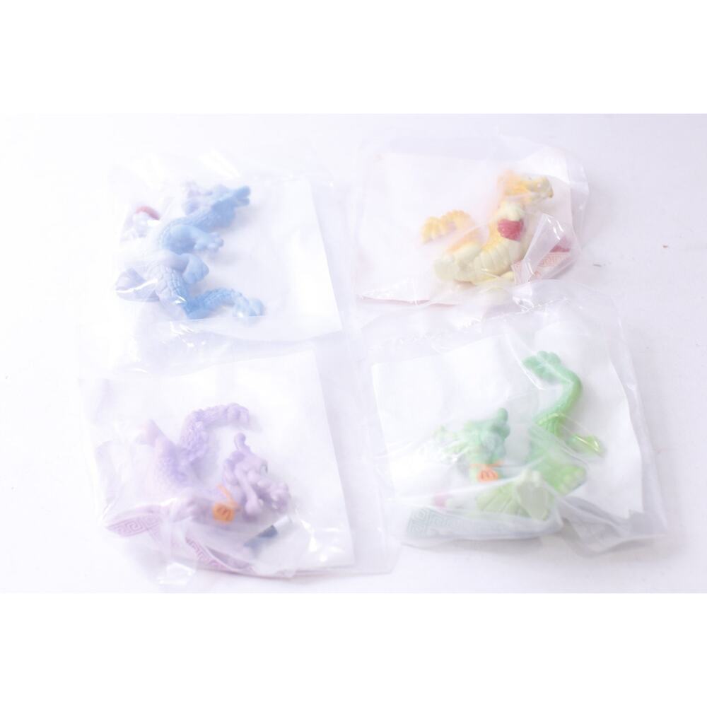 McDonald's Happy Meal, Dragonettes, Complete Toy Set of 4, PVC Figurines, 1992,